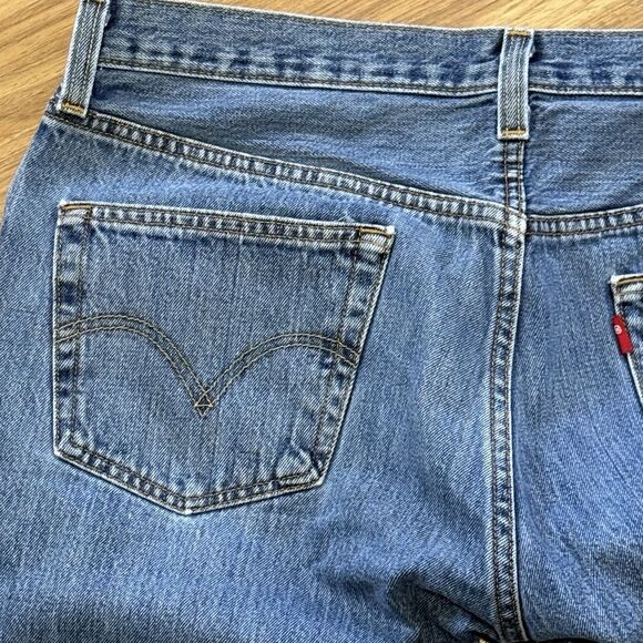 Men's Vintage Levi's 501xx Button-Fly Straight Leg Blue Jeans 36x34 - Picture 5 of 16